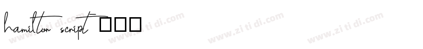 hamilton script字体转换